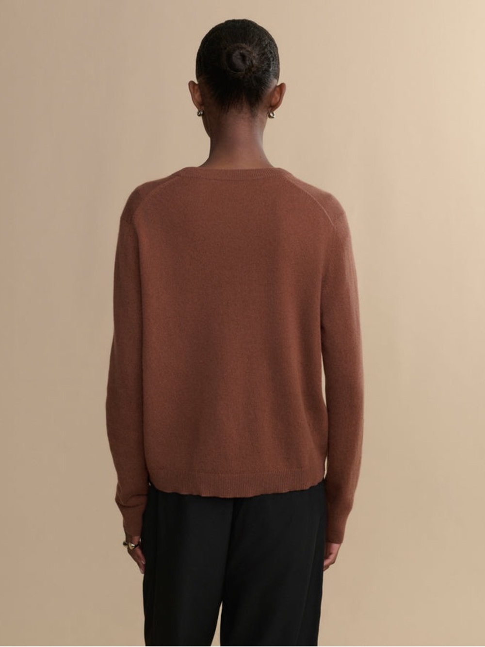 Jenni Kayne Flynn Brown Canyon Cashmere V-Neck Size S - Picture 2 of 12